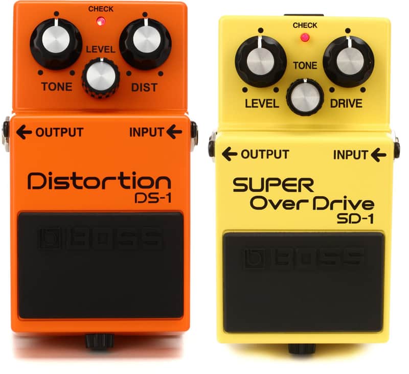 Boss DS-1 Distortion Pedal Bundle with Boss SD-1 Super Overdrive Pedal image 1