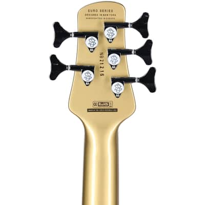Spector Euro 5 Classic Electric Bass, 5-String (with Gig Bag), Metallic Gold Gloss image 8