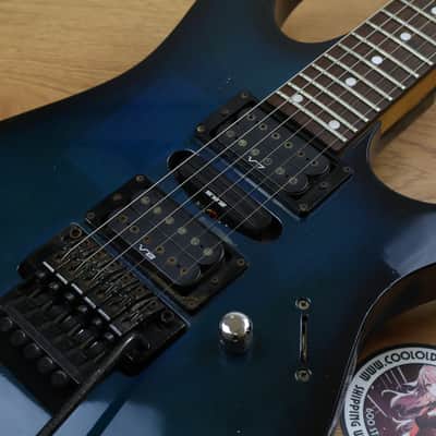 1992 Ibanez Japan RG570FM Superstrat (Transparent Blue) image 4