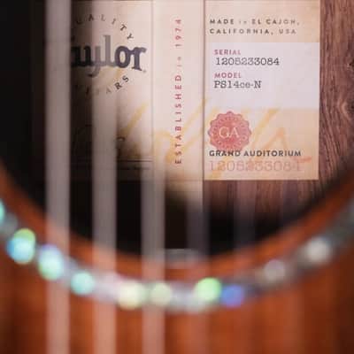 Taylor PS14ce-N Honduran Rosewood/Sinker Redwood Nylon Acoustic/Electric Guitar with Hardshell Case image 15