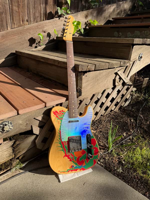 Fender Artist Series Jimmy Page Telecaster with Rosewood Fretboard 2019 - Natural with Dragon Graphic