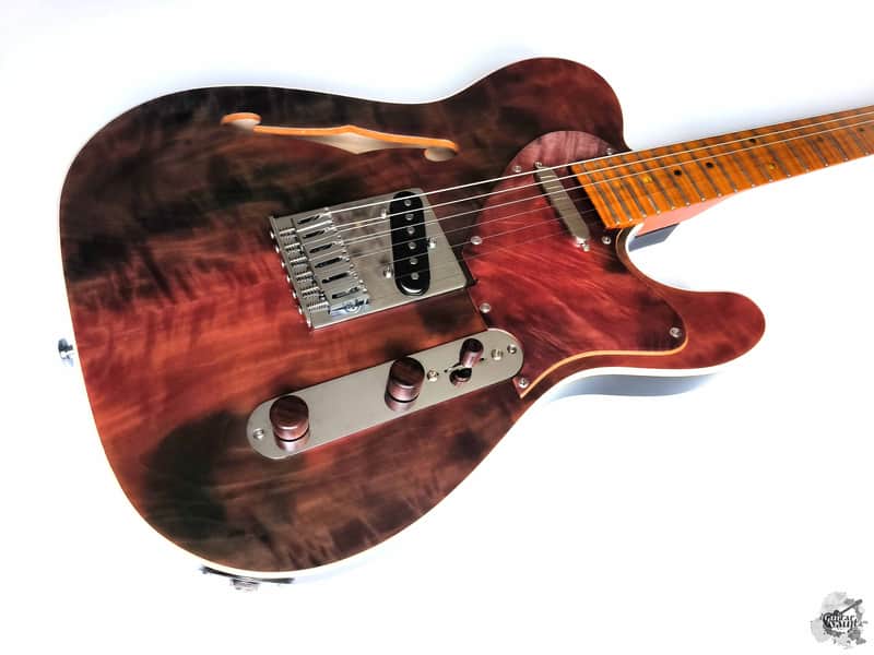(made in Ukraine) Para Custom Chest'n'Pear Tele '2023 Flame Fade w/GigBag image 1