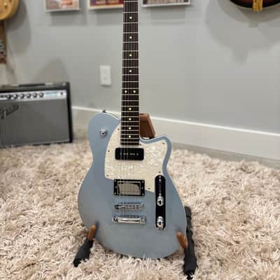 Reverend Double Agent OG 2020 - 2024 - Metallic Silver Freeze with White Pickguard image 1
