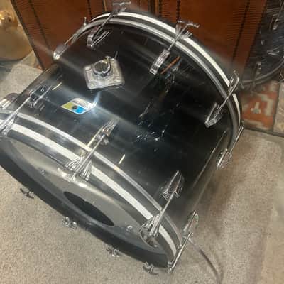 Ludwig 14" deep X 22" head Vistalite Bass Drum (11285-1236) Early 70's - Black Vistalite image 4