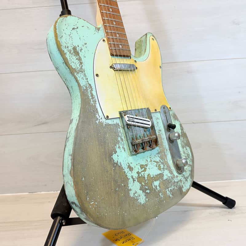 Uknown Telecaster Relic Partscaster Electric Guitar w/ DiMarzio Tone Zone T & Hard Case image 1