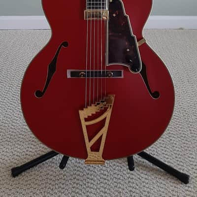 D'Angelico Deluxe EXL-1 Hollow Body Archtop 2010s - Matte Cherry image 3