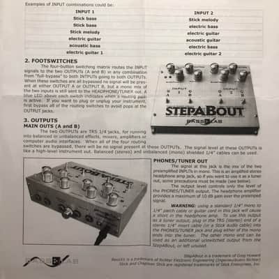BassLab StepABout Chapman Stick Stereo PreAmp (1st gen) image 3