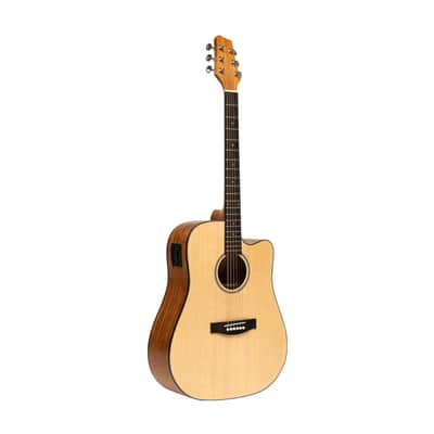 Stagg Cutaway Dreadnought Acoustic Electric Guitar - Natural - SA25 DCE SPRUCE image 7