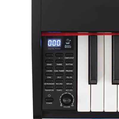 88-Key Semi-Weighted Digital Piano w/ Triple Pedal Bluetooth MIDI Dual Keyboard image 6