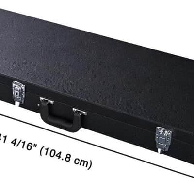 Guitar Hard Case Hard-Shell Case With Lock For Square Electric Guitar 41-7/10" x 15-2/5" x 3-3/4" PU Wood Molded Handle (For Rectangle Guitar) image 3
