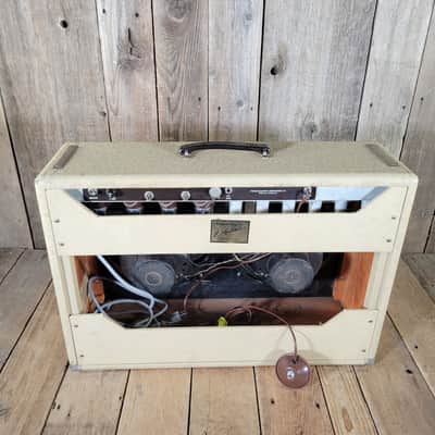 Fender Twin 6GB 1961 - Rough Blonde Tolex Original, serviced, with original cover image 12