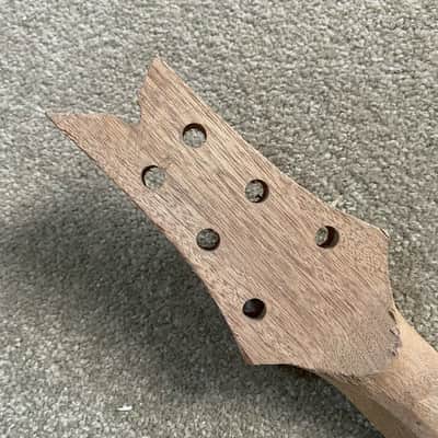 Unfinished Mahogany Wood Guitar Neck, Rosewood 24 Frets Fingerboard image 3