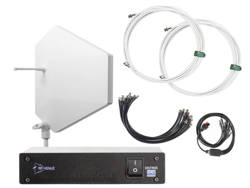 5-Channel Wireless Microphone Upgrade Pack with Diversity Fin IPX Antenna, White image 1