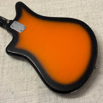 1960’s D’Scala Deluxe Electric Guitar Orange & Black Made in Italy Rare Bizarre + Case image 13