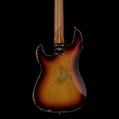 Fender Custom Shop Empire 58 Precision Bass Heavy Relic - Faded Aged Chocolate 3-Color Sunburst #91060 image 4