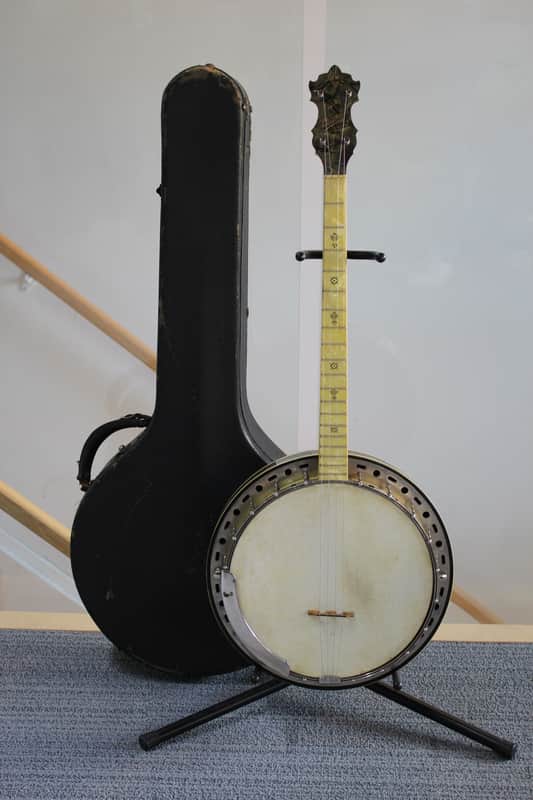 1930's Stromberg-Voisinet Serenader Carved Pearled 4-String Tenor Banjo image 1