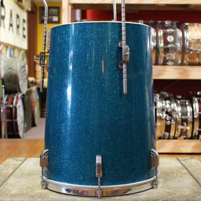 1950s Leedy and Ludwig 18x14 Conga-Tom in Aqua Sparkle image 5