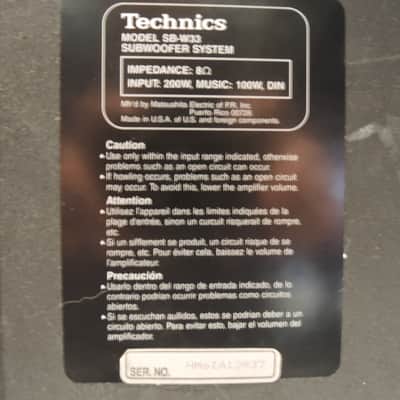 Rare and Powerful Technics 200 Watts 12" Passive Subwoofer (SB-W33) image 6