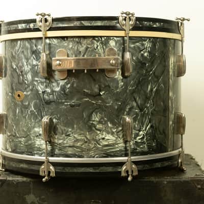 1950s Slingerland 14x22 Black Diamond Pearl Radio King Bass Drum image 2