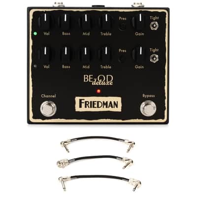 Friedman BE-OD Deluxe Dual Overdrive Pedal with 3 Patch Cables image 1