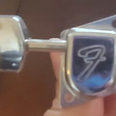 Fender Vintage F Logo tuners Left handed 1966-67 - Chrome image 1