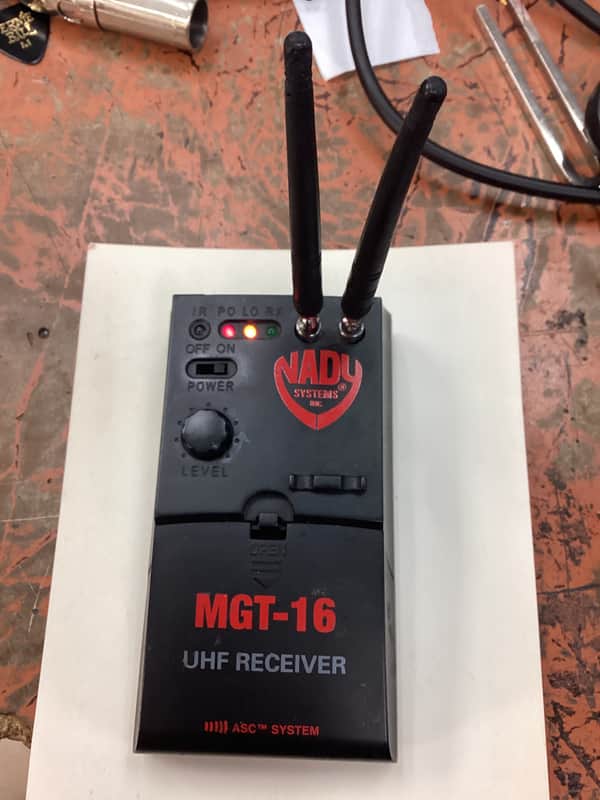 Nady MGT-16A Angled Plug Miniature 16-Channel UHF Wireless receiver (only) - Black image 1