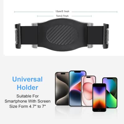 Mic Stand Phone Holder, Cell Phone Holder For Mic Stand, Adjustable Flexible Pole Phone Mount For Microphone, Music, Drum Stand, For Smartphone (Phone Holder) image 2