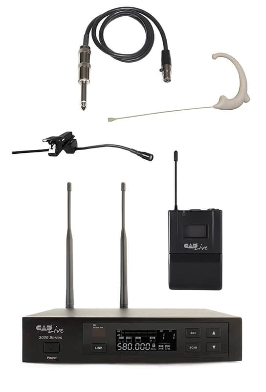 CAD - WX3010 - Wireless Microphone System with Earworn, E29 Lav & WXGTR Cable image 1