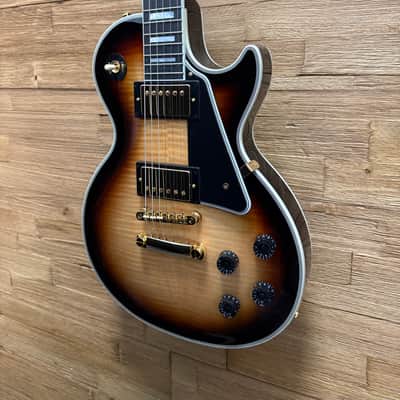 Epiphone "Inspired by Gibson Custom" Les Paul Custom Guitar- Sedona Burst - Flame Top w/Hard Case- New! image 7