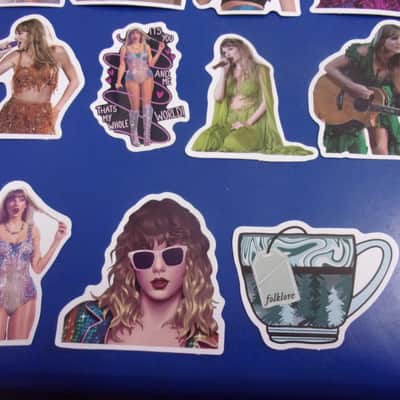 Huge Lot #1 of 51 Gloss mini Taylor Swift die cut Decals / Stickers scrap book computer, phone, guitar case candy etc image 6