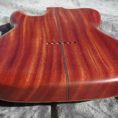 Babik Custom Telecaster Style body, Art Top, Ebony and Mahogany, Handmade 2025 image 8