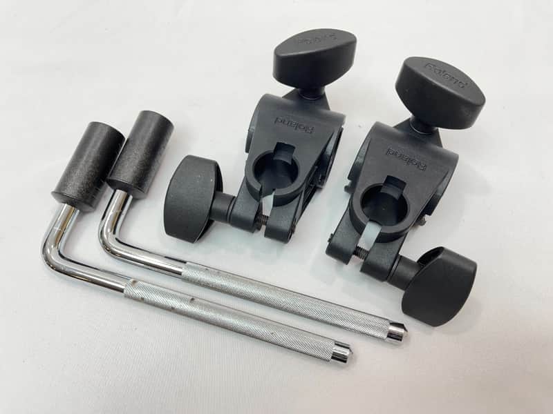 2X Roland MDH-6U V-Drum 1.5 inch Rack Clamp + L Arm - Pad Tom Snare Mount 7U image 1