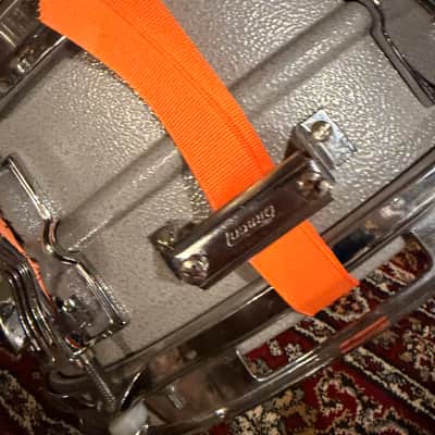 Ludwig L-404 Acrolite 5x14" 8-Lug Aluminum Snare Drum with Rounded Blue/Olive Badge 1979 - 1993 - Gray image 10