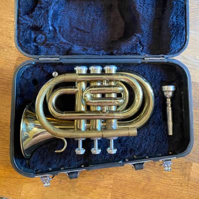 Jupiter SPT-416 Pocket Trumpet 1990-2000 - Brass lacquer image 5
