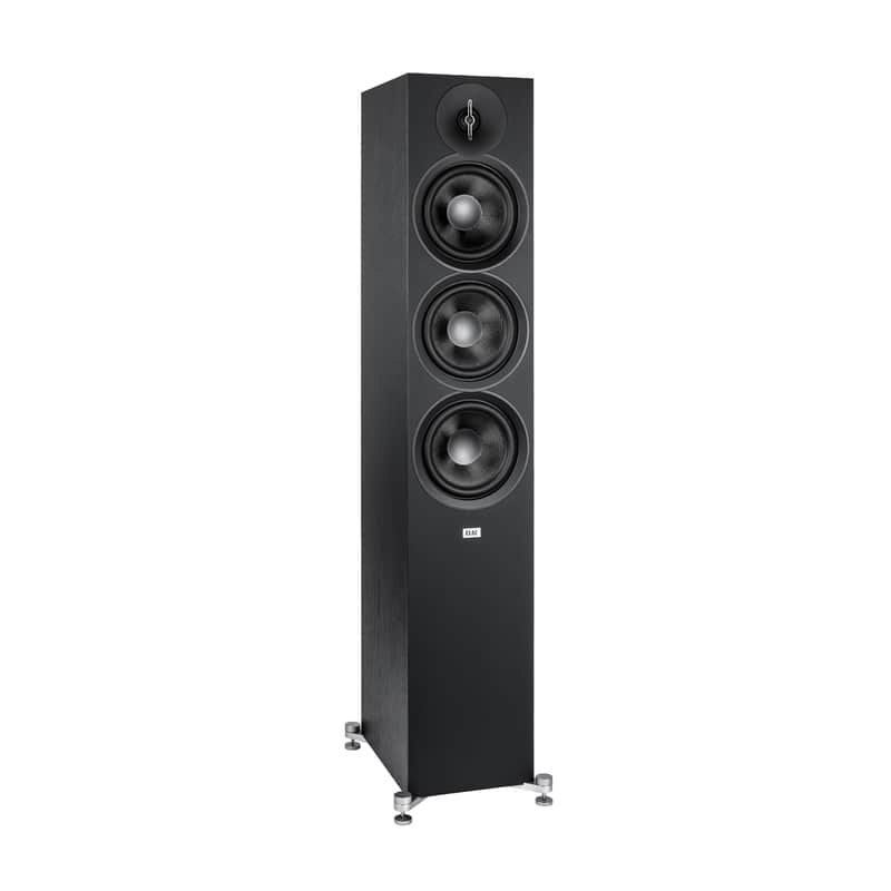 ELAC Debut 3.0 DF63-BK Floorstanding Speaker, Black Ash (Each) - 1” Aluminum Dome Tweeter, 6.5” Aramid Fiber Midrange & Dual 6.5” Aramid Fiber Woofers - 3-Way Bass Reflex - 31Hz to 38KHz Response image 1