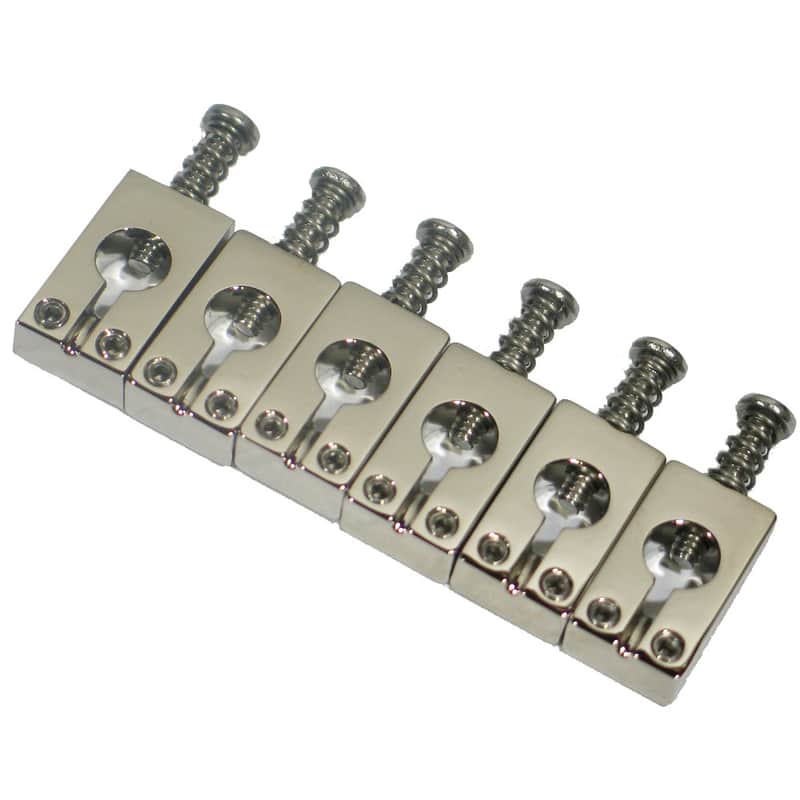 MannMade USA Bridge Saddles - PRS Counter-Bored - Polished - Nickel image 1