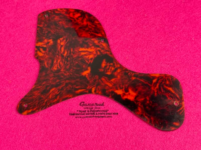 General Vintage Tone Left handed NOS Tortoise nitrate celluloid Pickguard for Les Paul®️ Junior double cut 58/61 image 1