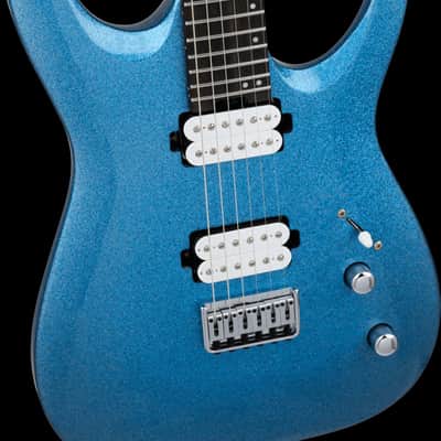 Jackson Pro Series Signature Misha Mansoor Juggernaut HT6, Ebony Fingerboard - Blue Sparkle with Gig Bag image 1