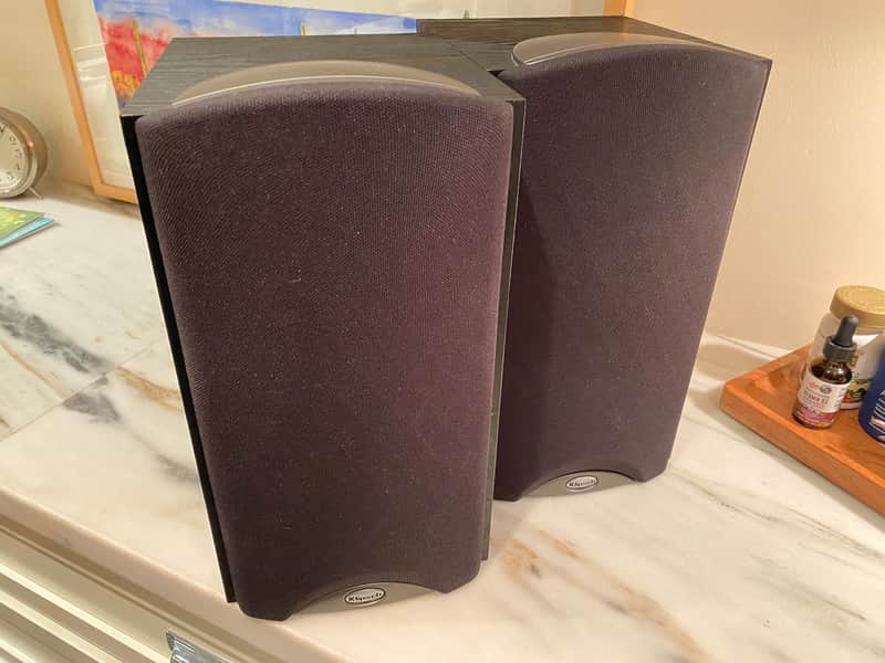 Klipsch Synergy B-2 Bookshelf Speakers Pair w/Original Grilles – Excellent - Black image 1