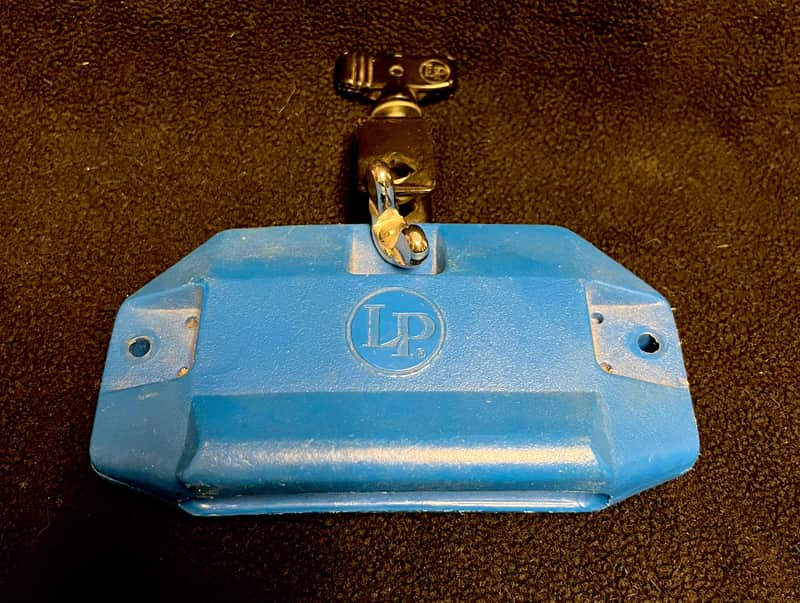 Latin Percussion LP1205 High-Pitched Jam Block with Bracket 2010s - Blue image 1