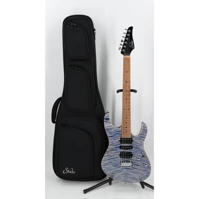 Suhr Modern Plus HSH Electric Guitar - Trans Blue Denim Slate w/Roasted Maple Fingerboard image 12