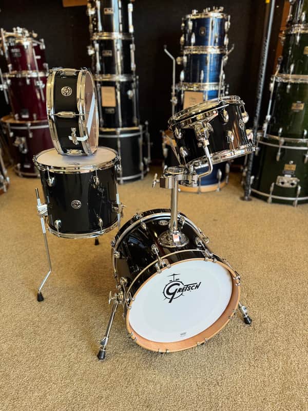 Gretsch Catalina Club Micro 10/13/16 Drum Set + 13" Matching Snare Drum - Piano Black image 1