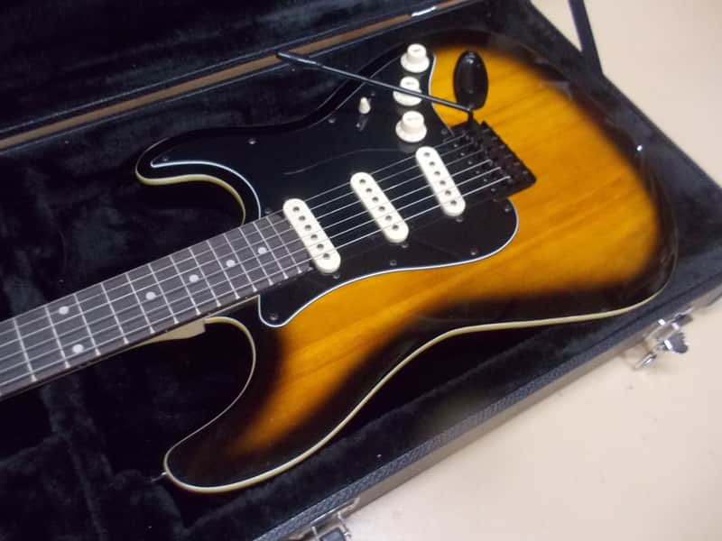 Unknown Strat style electric guitar Sunburst bound top - NICE! REDUCED image 1