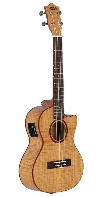Lanikai FM-CET Flame Maple Tenor Ukulele, Cutaway with Pickup and Gig Bag image 1