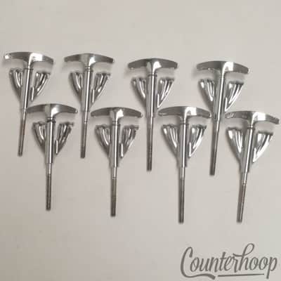 *Ludwig 8x Bass Drum Tension T-Rods+Claws Super Classic Chrome Vintage 60s USA* image 1