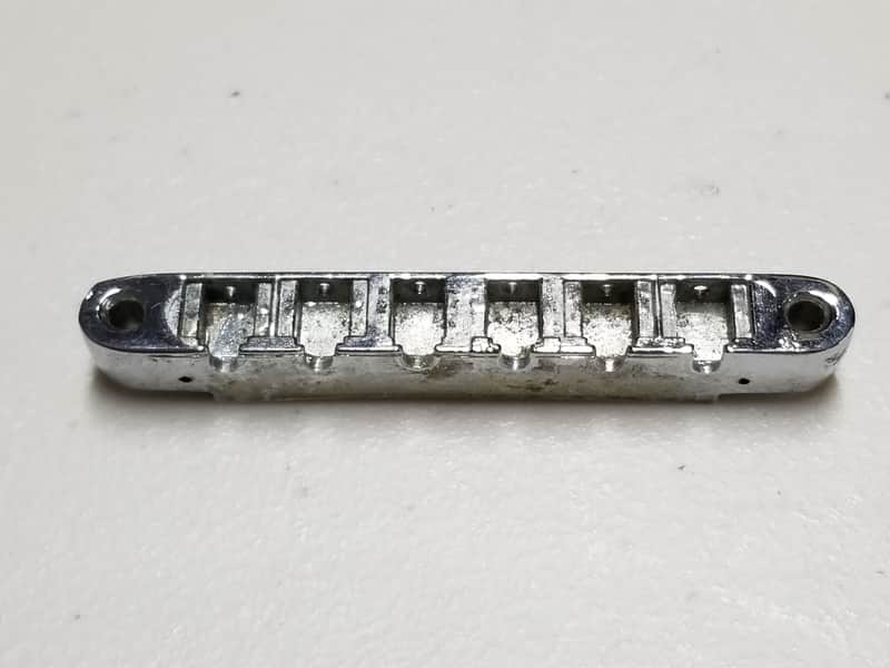 1966 - 1970s Gibson ABR-1 Chrome Bridge - Foundry Mark - 100% Genuine Vintage - No Sags or Cracks! image 1