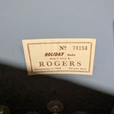 Rogers Dayton Era "Holiday" Drum Set 1967 - Blue Onyx image 25