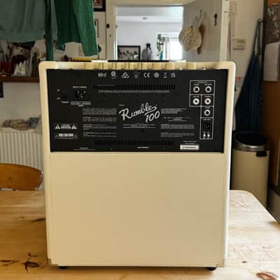 Fender Rumble 100 Bass Amp Cream Mint Solid State Distortion EQ image 2