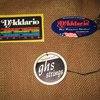 D'Addario & GHS Dealer Display Hang Tags Set of 3 from 1990's image 1