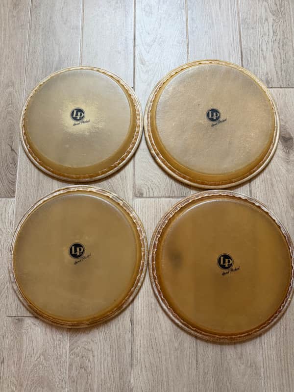 LP Classic Congas Heads Comfort Curve II Rawhide Hand Picked - Natural image 1